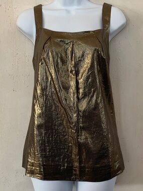 J Crew metallic bronze top